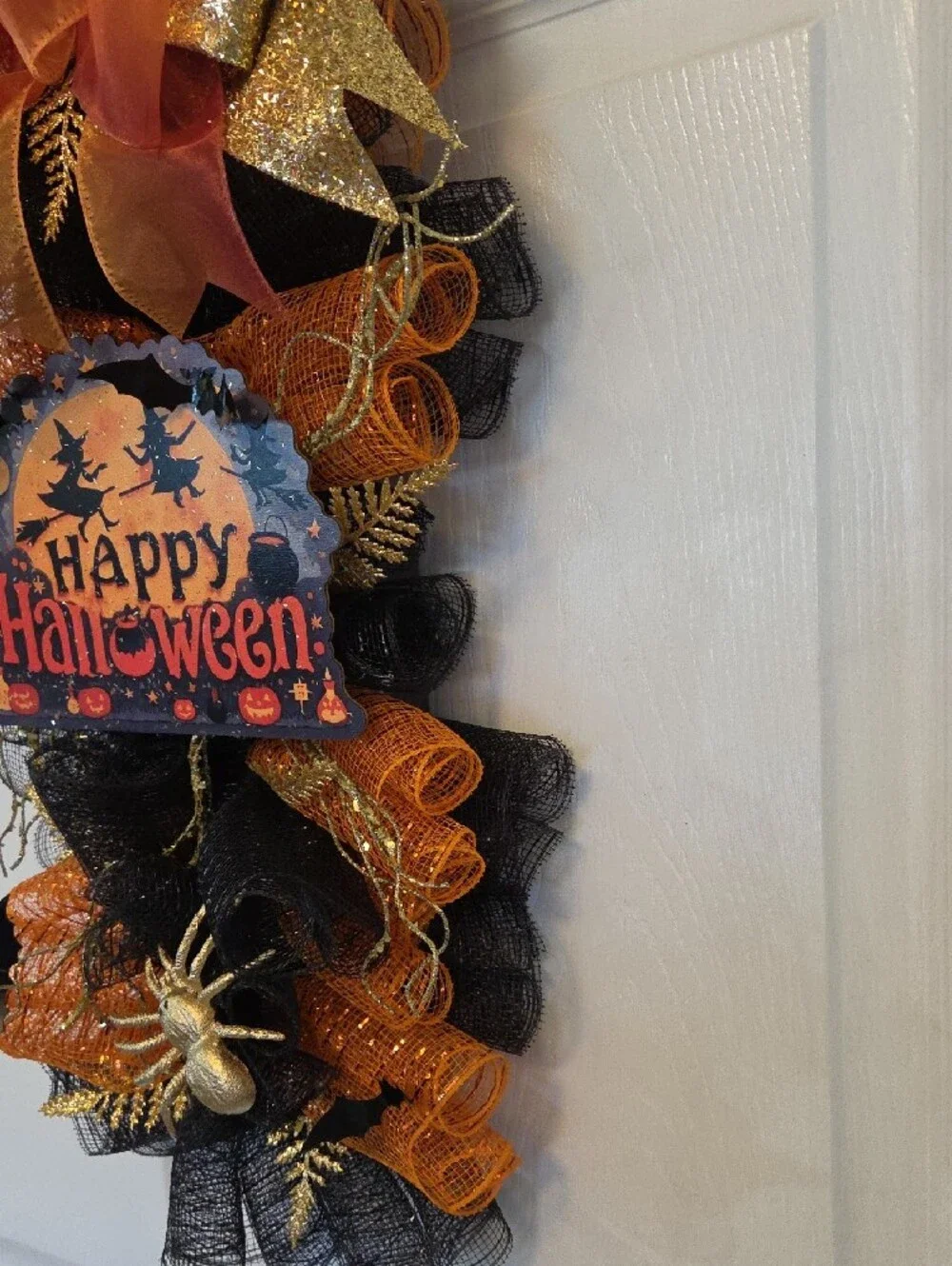 Happy Halloween Door Swag Wreath , Welcome Guests